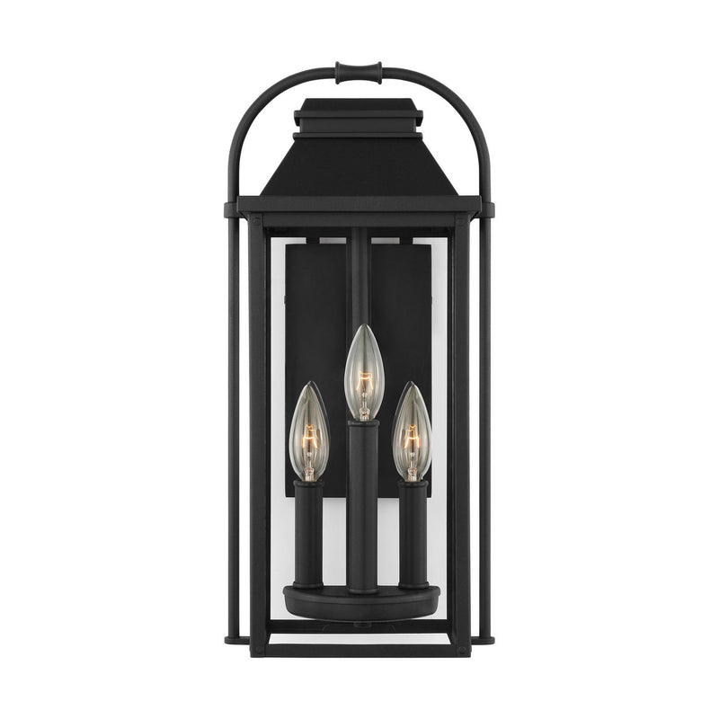 Visual Comfort Studio OL13200TXB Wellsworth Three Light Outdoor Wall Sconce, Textured Black Main Image.jpg