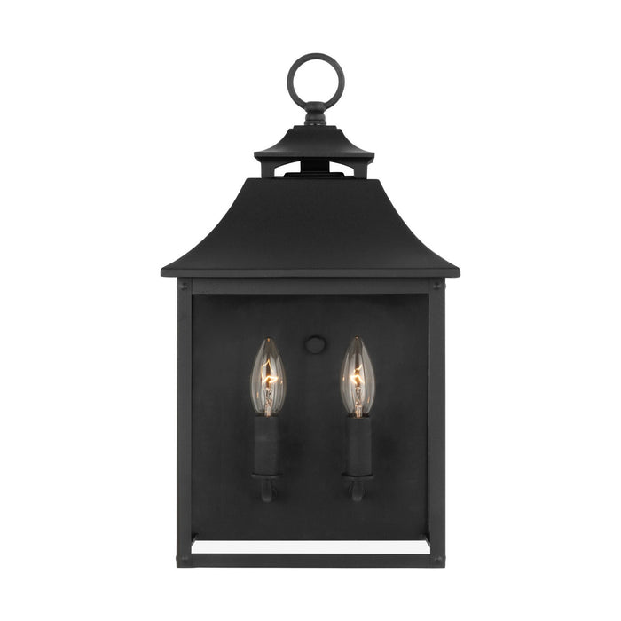 Visual Comfort Studio OL14400TXB Galena Two Light Outdoor Wall Sconce, Textured Black Main Image.jpg