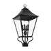 Visual Comfort Studio OL14407TXB Galena Four Light Outdoor Post Lantern, Textured Black Main Image.jpg