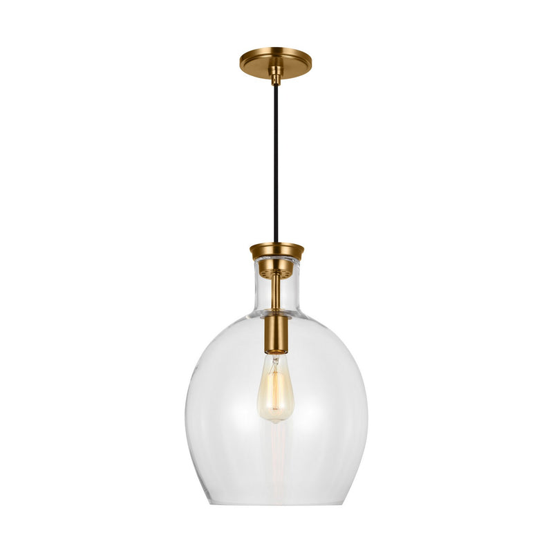 Visual Comfort Studio TP1151BBS Vaso One Light Pendant, Burnished Brass Main Image.jpg