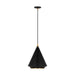 Visual Comfort Studio TP1231MBKBBS Stanza One Light Pendant, Midnight Black Main Image.jpg