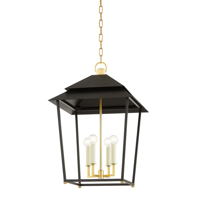 Hudson Valley 5127-AGB/SBK Natick Four Light Lantern, Aged Brass Main Image.jpg