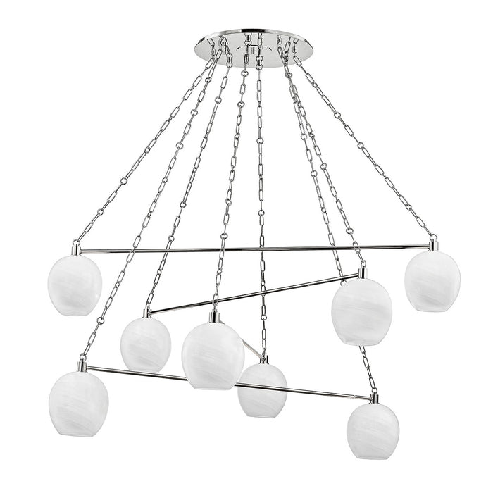 Hudson Valley 9155-PN Asbury Park Eight Light Chandelier, Polished Nickel Main Image.jpg