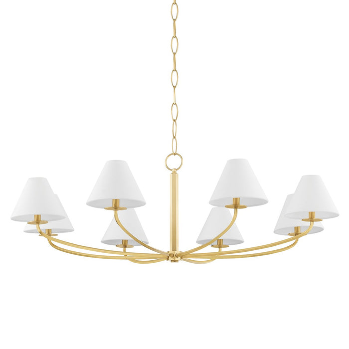 Hudson Valley BKO902-AGB Stacey Eight Light Chandelier, Aged Brass Main Image.jpg