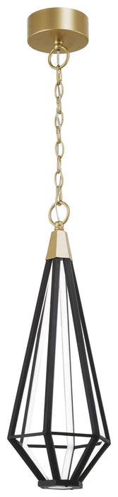 George Kovacs P5520-726A-L Dripping Gems LED Mini Pendant, Soft Brass And Black Main Image.jpg