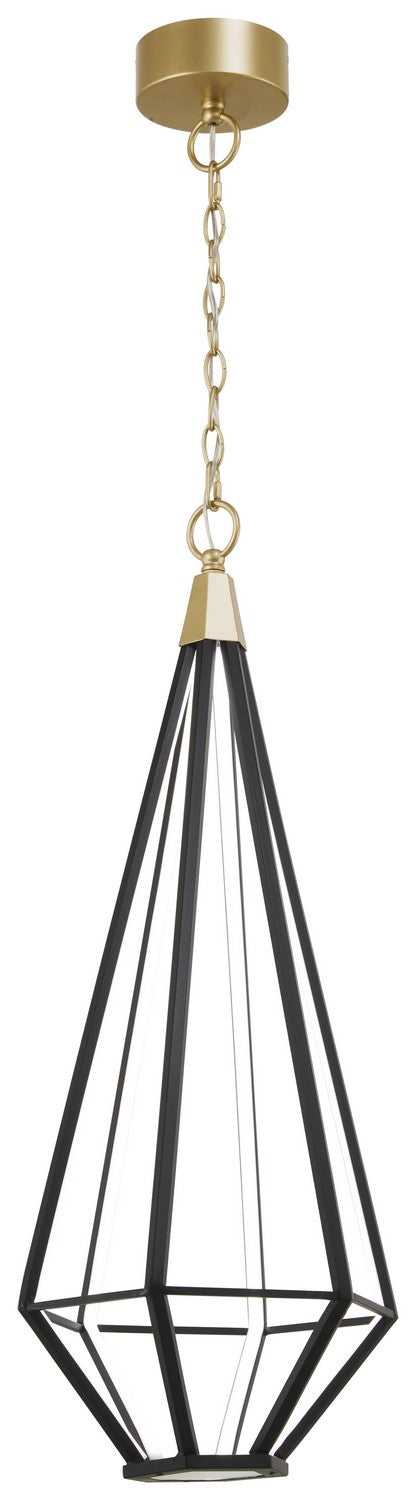 George Kovacs P5521-726A-L Dripping Gems LED Pendant, Soft Brass And Black Main Image.jpg