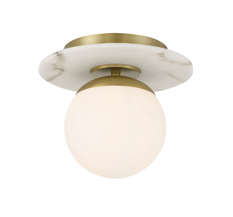 Minka-Lavery 1205-695 Orban One Light Semi Flush Mount, Soft Brass Main Image.jpg