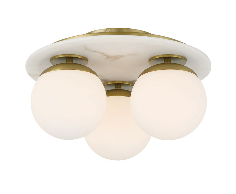 Minka-Lavery 1206-695 Orban Three Light Semi Flush Mount, Soft Brass Main Image.jpg