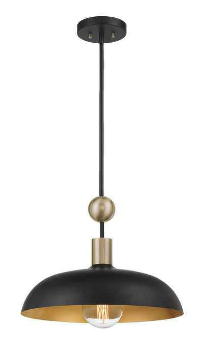 Minka-Lavery 1995-862 Biloxi One Light Pendant, Coal And Antique Brass Main Image.jpg