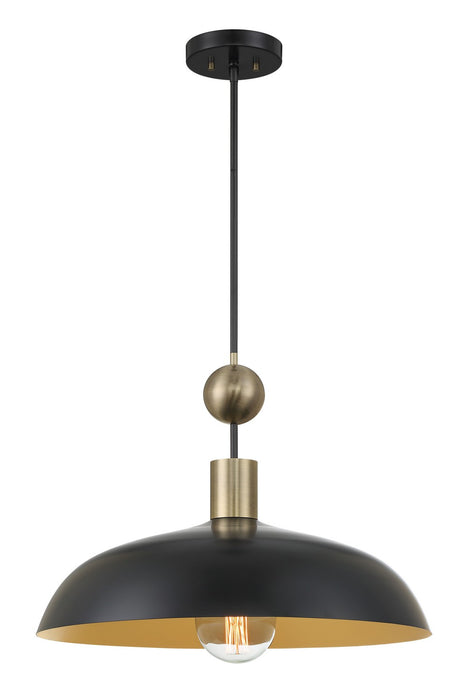 Minka-Lavery 1996-862 Biloxi One Light Pendant, Coal And Antique Brass Main Image.jpg