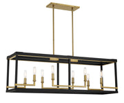Minka-Lavery 2118-726 Union Estates Eight Light Island Pendant, Coal And Soft Brass Main Image.jpg