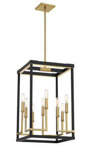 Minka-Lavery 2119-726 Union Estates Eight Light Pendant, Coal And Soft Brass Main Image.jpg