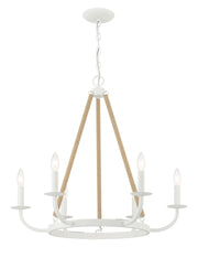 Minka-Lavery 2126-655 Lanton Six Light Chandelier, Sand White Main Image.jpg