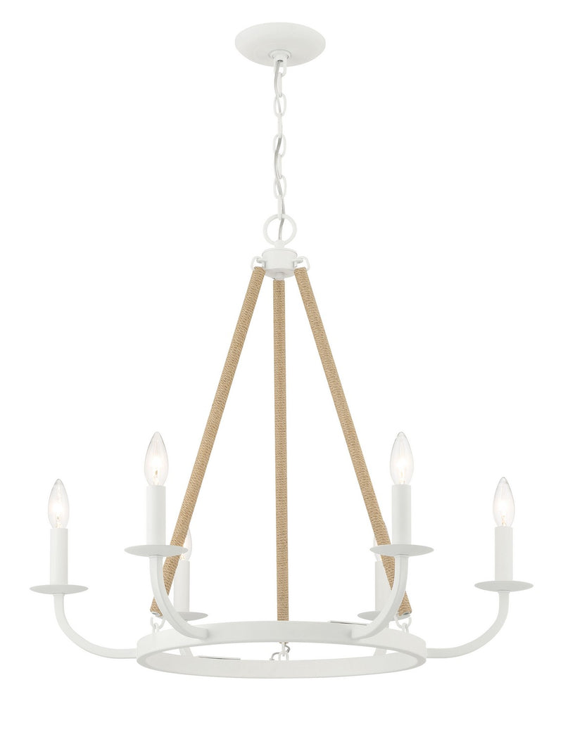 Minka-Lavery 2126-655 Lanton Six Light Chandelier, Sand White Main Image.jpg