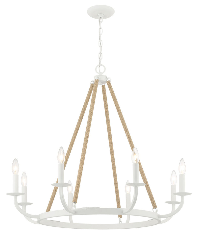 Minka-Lavery 2128-655 Lanton Eight Light Chandelier, Sand White Main Image.jpg