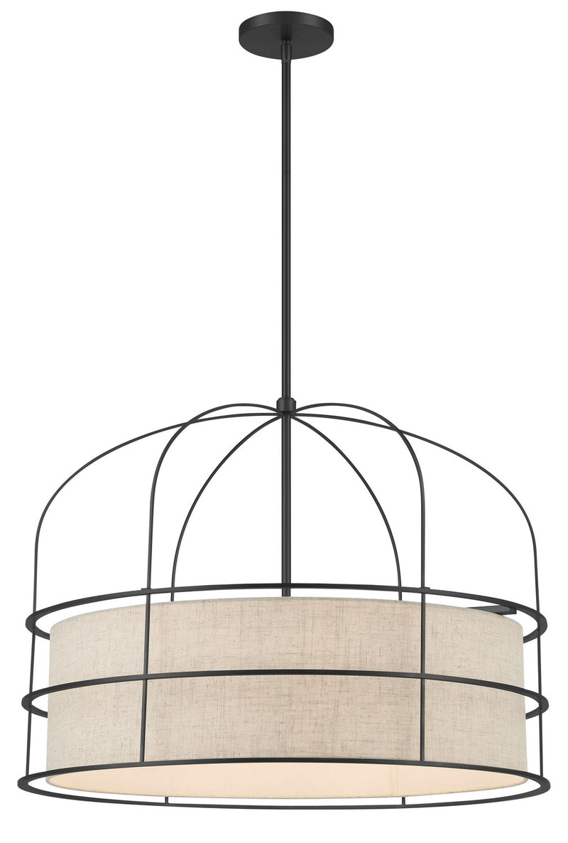Minka-Lavery 2156-66A Gateway Park Six Light Pendant, Coal Main Image.jpg