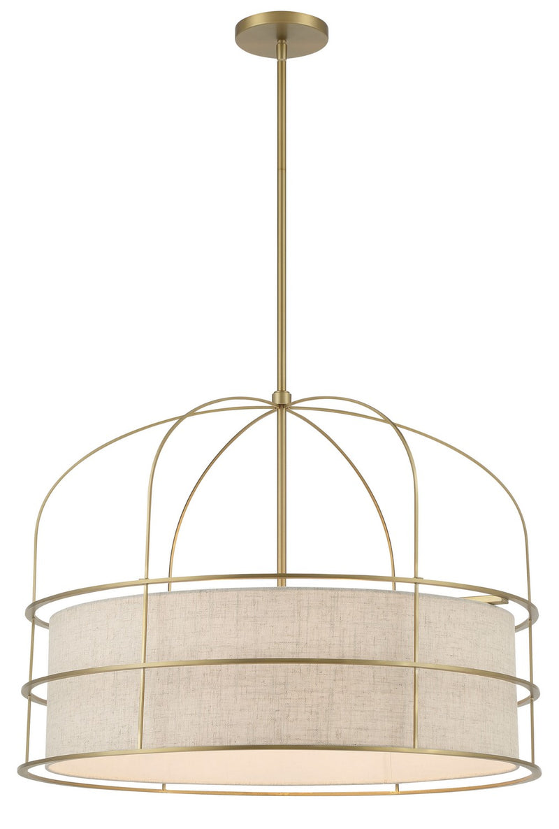 Minka-Lavery 2156-695 Gateway Park Six Light Pendant, Soft Brass Main Image.jpg