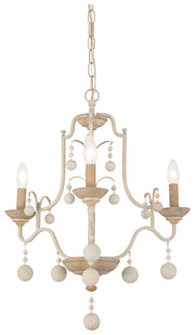 Minka-Lavery 2663-717 Colonial Charm Three Light Chandelier, White Wash With Sun Dried Clay Main Image.jpg