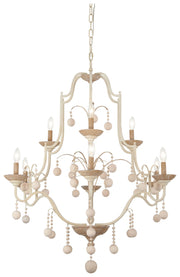 Minka-Lavery 2669-717 Colonial Charm Nine Light Chandelier, White Wash With Sun Dried Clay Main Image.jpg
