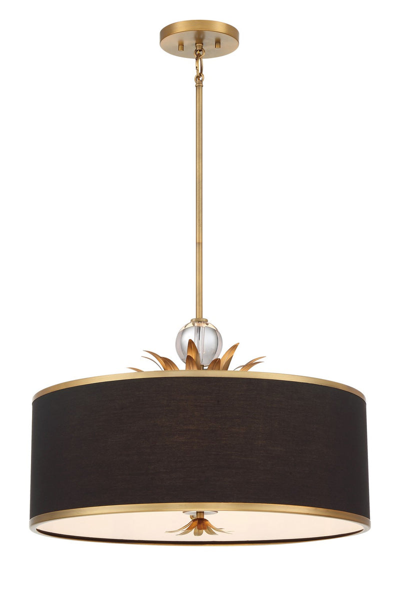 Minka-Lavery 4584-672 Caprio Four Light Pendant, Natural Brushed Brass Main Image.jpg