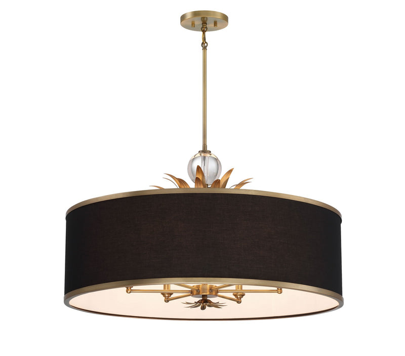 Minka-Lavery 4586-672 Caprio Six Light Pendant, Natural Brushed Brass Main Image.jpg