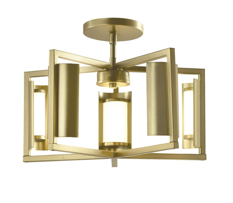 Minka-Lavery 5054-774-L Trizay LED Semi Flush Mount, Harvest Gold Main Image.jpg