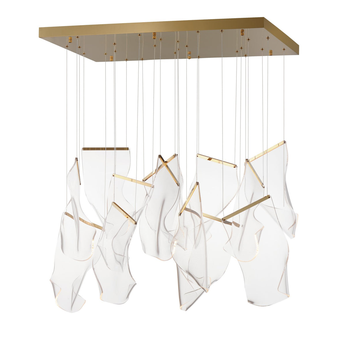 ET2 E24878-133FG Rinkle LED Pendant, French Gold — ShoppersLighting
