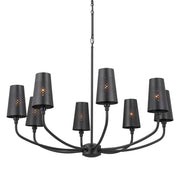 Kichler 52509BK Eight Light Chandelier, Black (5)