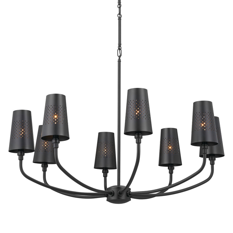 Kichler 52509BK Eight Light Chandelier, Black (5)
