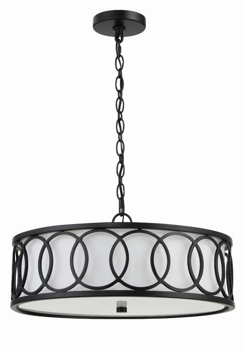 Crystorama 287-MK Graham Six Light Chandelier Matte Black Alternate Image 2.jpg
