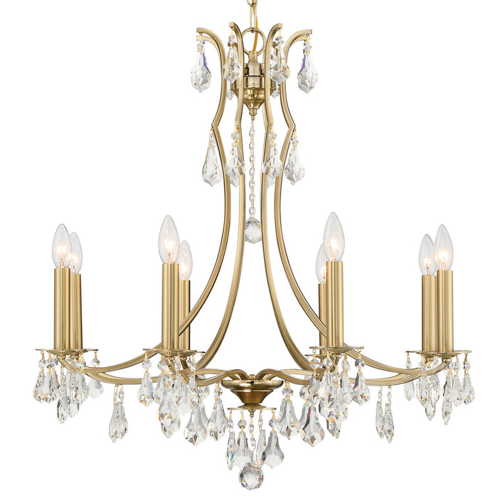 Crystorama 5938-VG-CL-MWP Cedar Eight Light Chandelier Vibrant Gold Main Image.jpg