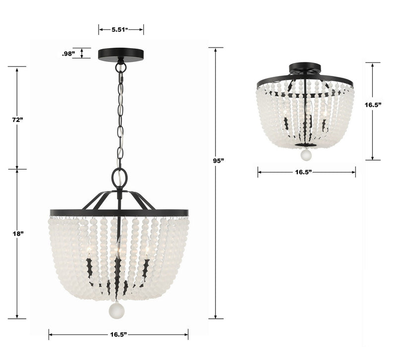 Crystorama 604-MK-FR_CEILING Rylee Four Light Semi Flush Mount Matte Black Alternate Image 4.jpg