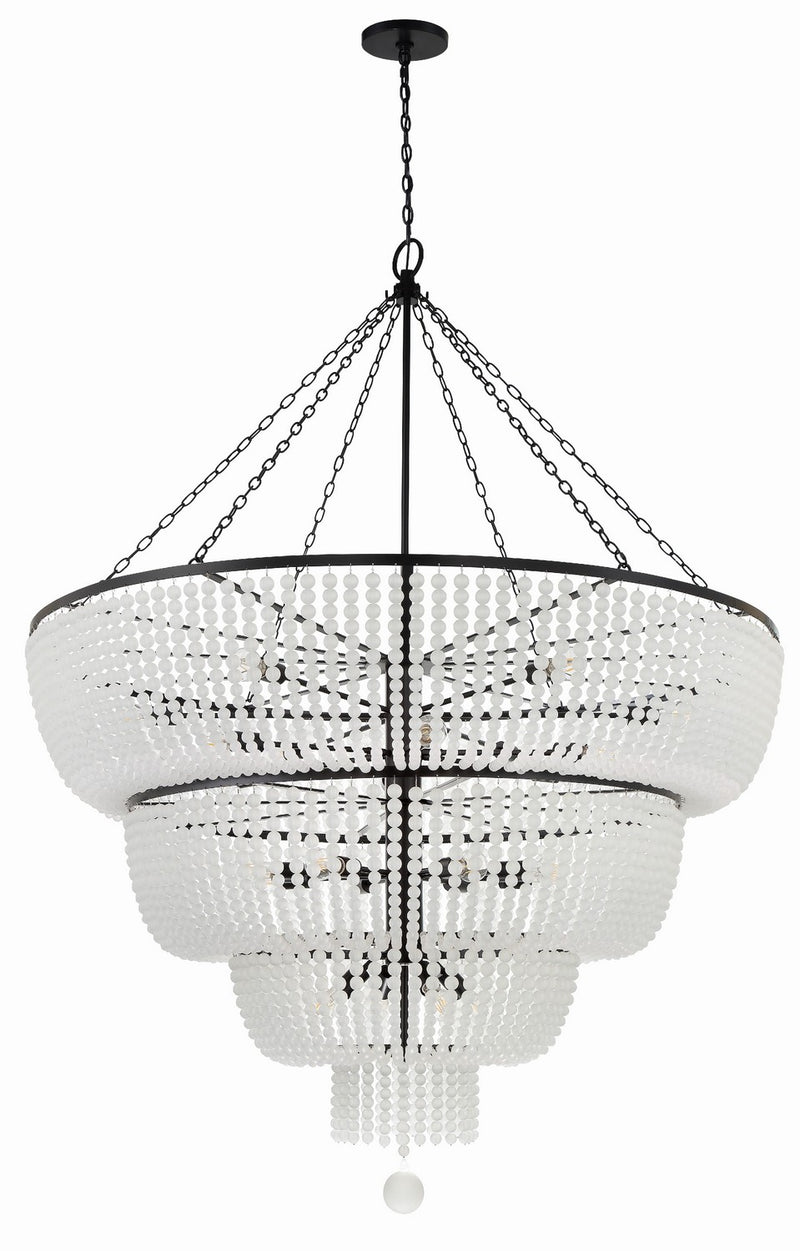 Crystorama 618-MK Rylee 24 Light Chandelier Matte Black Alternate Image 2.jpg