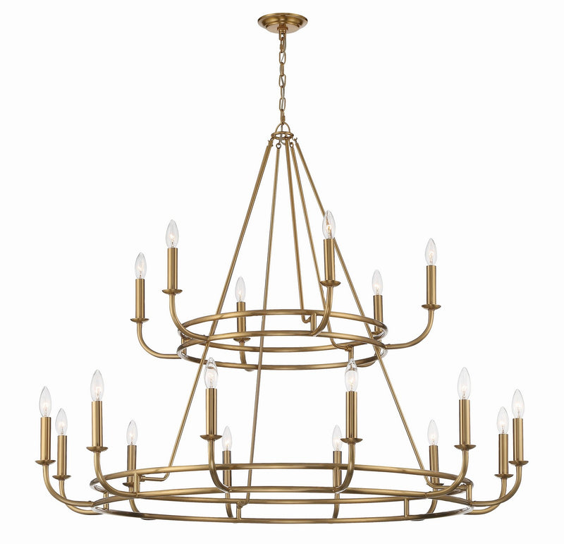 Crystorama BAI-A2109-AG Bailey 18 Light Chandelier Aged Brass Main Image.jpg