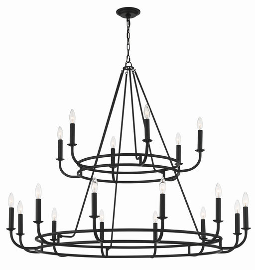 Crystorama BAI-A2109-MK Bailey 18 Light Chandelier Matte Black Main Image.jpg