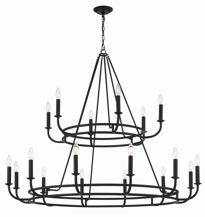 Crystorama BAI-A2109-MK Bailey 18 Light Chandelier Matte Black Main Image.jpg