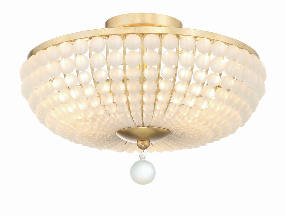 Crystorama BLA-10660-GA Bella Three Light Semi Flush Mount Antique Gold Main Image.jpg