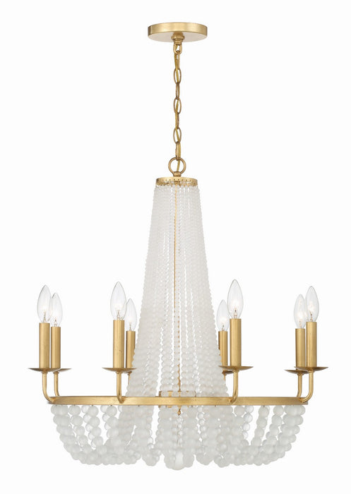 Crystorama BLA-10668-GA Bella Eight Light Chandelier Antique Gold Main Image.jpg