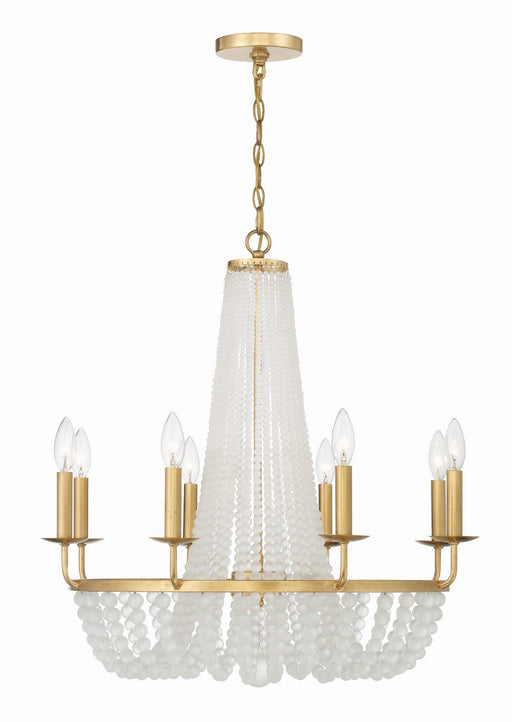Crystorama BLA-10668-GA Bella Eight Light Chandelier Antique Gold Main Image.jpg