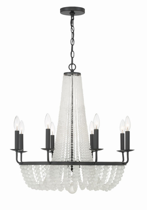 Crystorama BLA-10668-MK Bella Eight Light Chandelier Matte Black Main Image.jpg