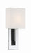 Crystorama BRE-A3631-PN-BF Brent One Light Wall Sconce Polished Nickel / Black Forged Main Image.jpg