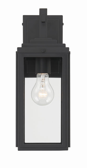 Crystorama BYR-80101-MK Byron One Light Outdoor Wall Sconce Matte Black Main Image.jpg