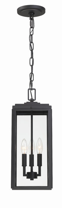 Crystorama BYR-80105-MK Byron Three Light Outdoor Pendant Matte Black Main Image.jpg