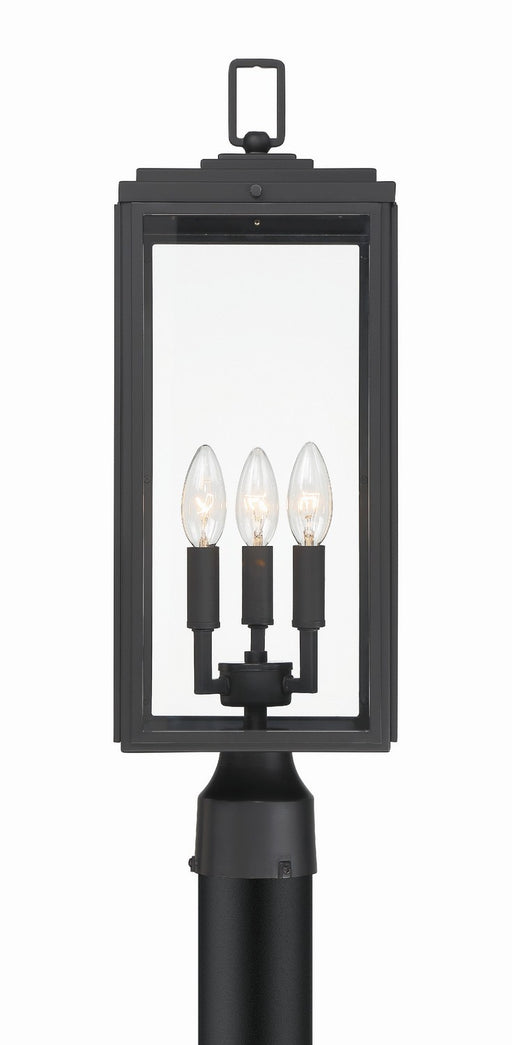 Crystorama BYR-80109-MK Byron Three Light Outdoor Post Mount Matte Black Main Image.jpg