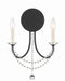 Crystorama DEL-90802-MK Delilah Two Light Wall Sconce Matte Black Main Image.jpg