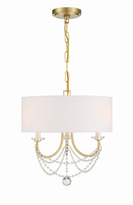 Crystorama DEL-90803-AG Delilah Three Light Mini Chandelier Aged Brass Main Image.jpg