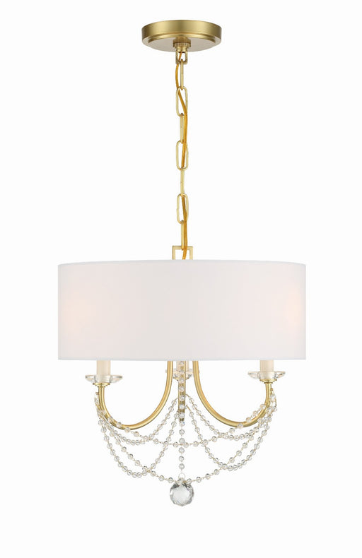 Crystorama DEL-90803-AG Delilah Three Light Mini Chandelier Aged Brass Main Image.jpg