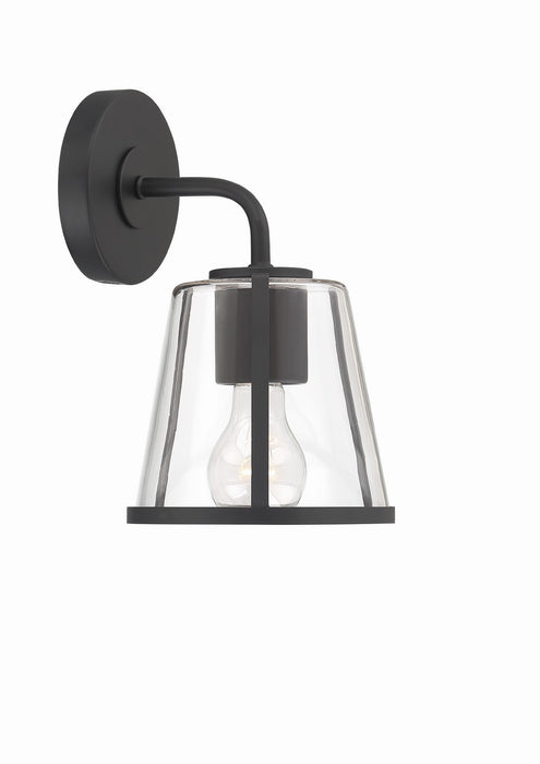Crystorama FUL-911-BK-CL Fulton One Light Bath Black Main Image.jpg