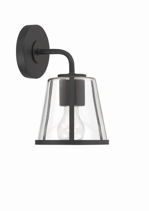 Crystorama FUL-911-BK-CL Fulton One Light Bath Black Main Image.jpg