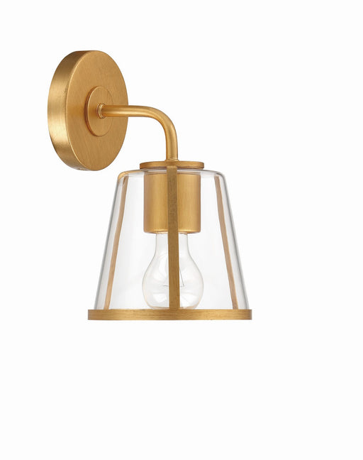 Crystorama FUL-911-GA-CL Fulton One Light Bath Antique Gold Main Image.jpg